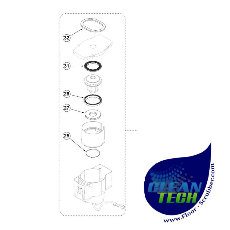Advance 910 0000 739 Gaskets Vacuum Motor Kit