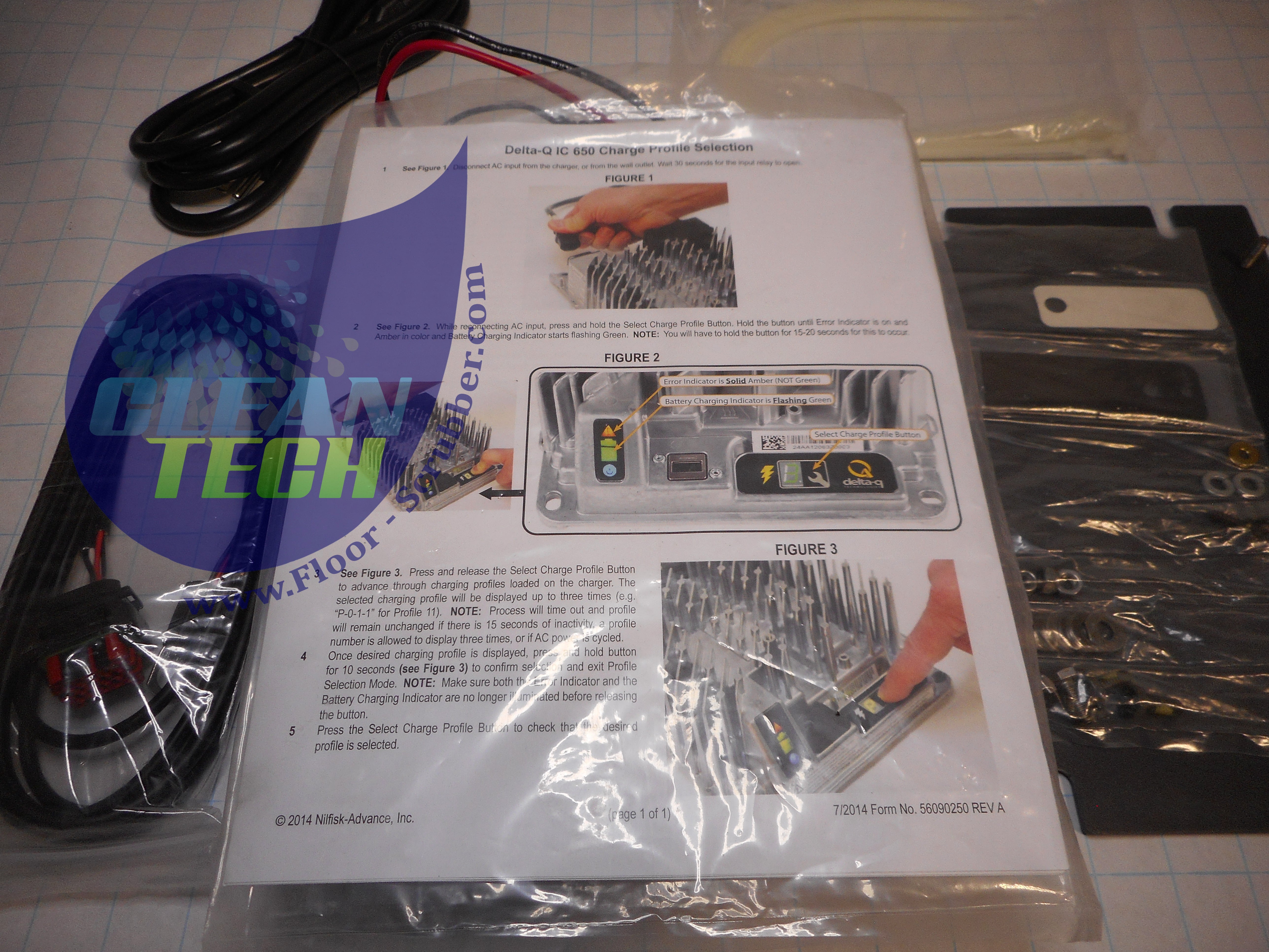 56383385-Cord Charger Yellow US Nilfisk, Advance 56383385-Cord Charger Yellow US Nilfisk, Advance