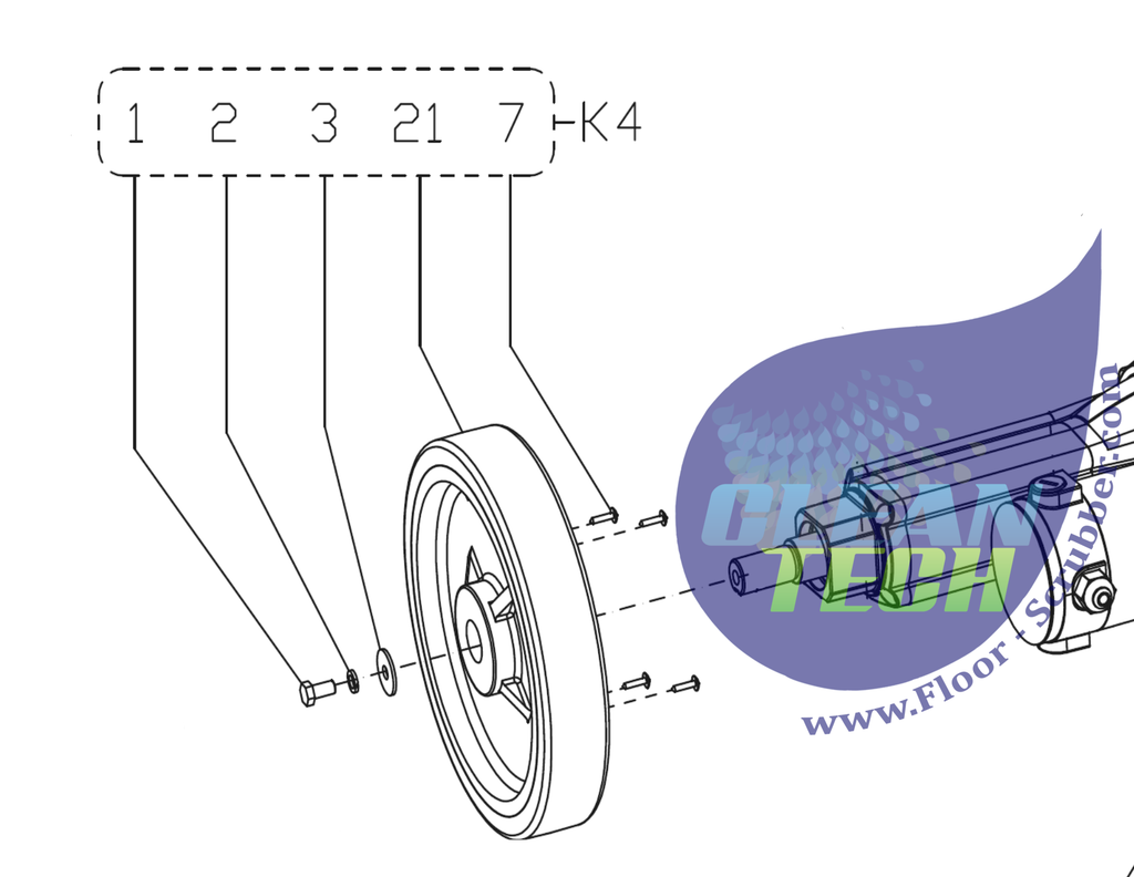 Clarke Viper VS11103 8 INCH WHEEL WITH TRACTION KIT