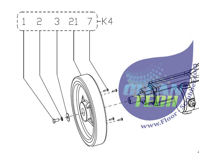 Clarke Viper VS11103 8 INCH WHEEL WITH TRACTION KIT