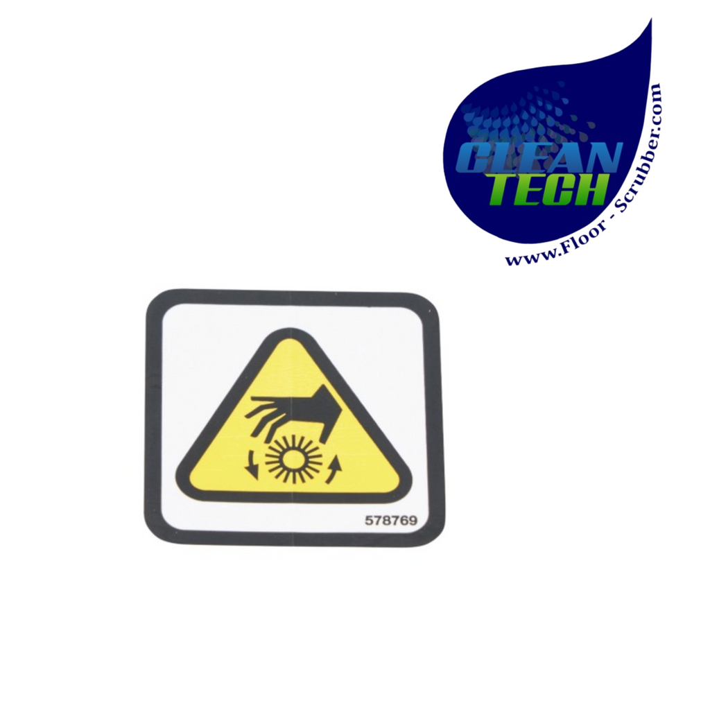 Tennant 578769 4029630 Decal, Moving Parts Textless