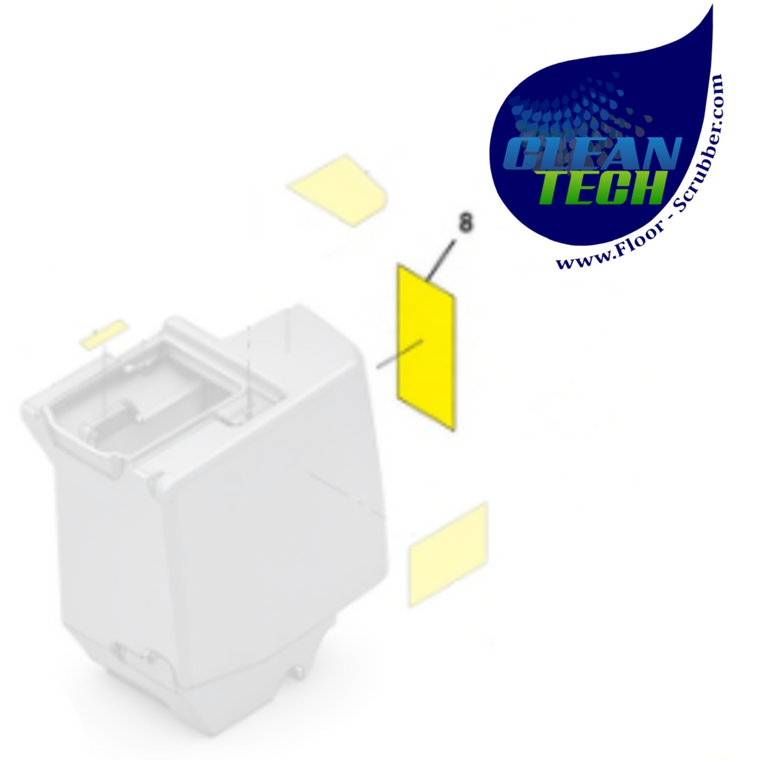 Tennant 1040112 4044279 Label, Oper, Instr [scrubber]