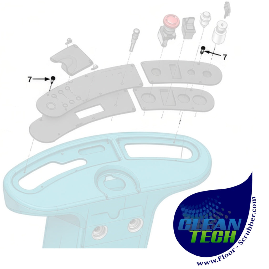 Tennant 72969 4016303 Rivet, Plstc, .181d X 0.720