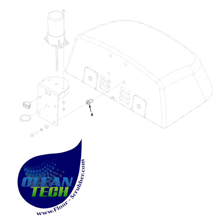 Tennant 61913 4020223 Nut, Isolator, .25-20 Wall Thk .031- .187
