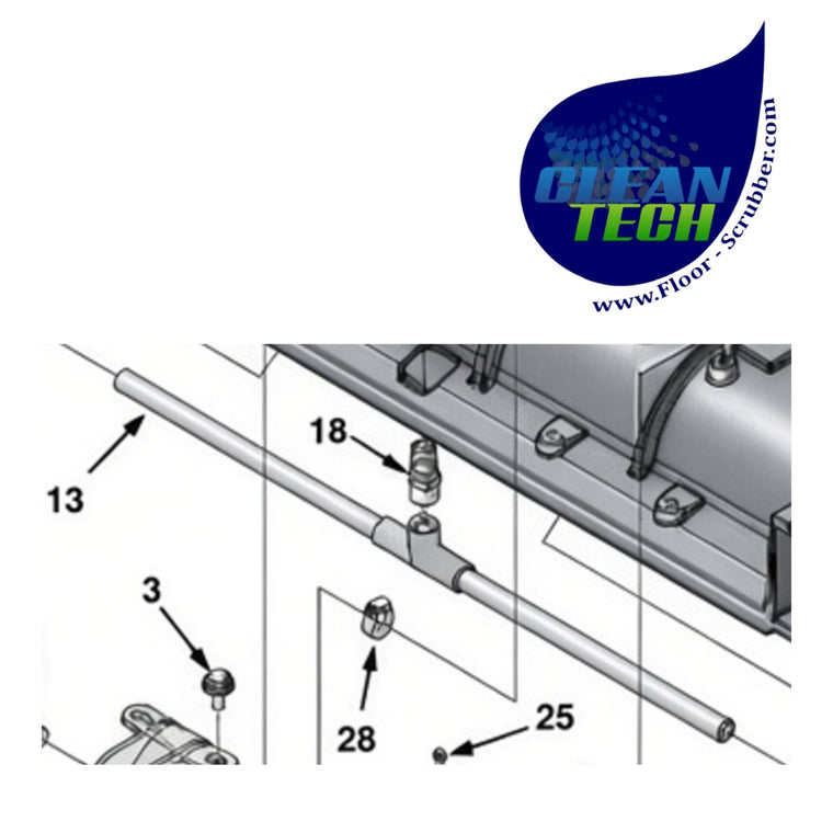 Tennant 1031029 4031779 Tube Assy, Bar, Spray [80cm]