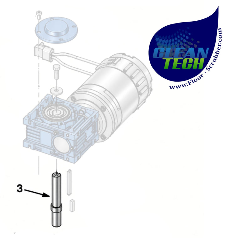 Tennant 1008758 4039953 Shaft, Drive, Brush