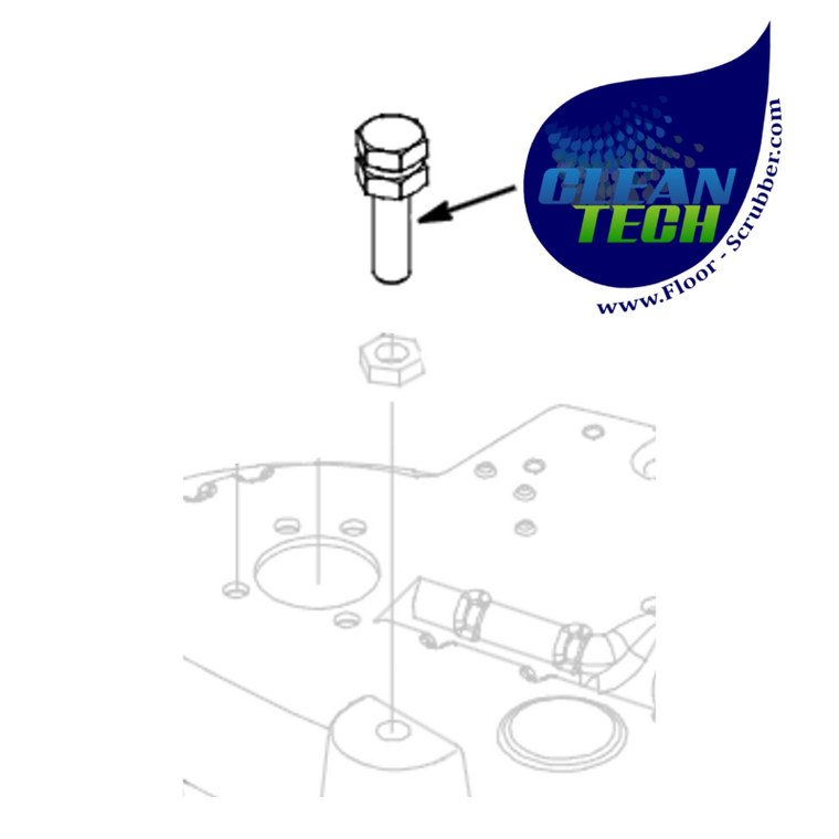 Tennant Nobles 1022424 Stud, Adj, M16, Scrub Head