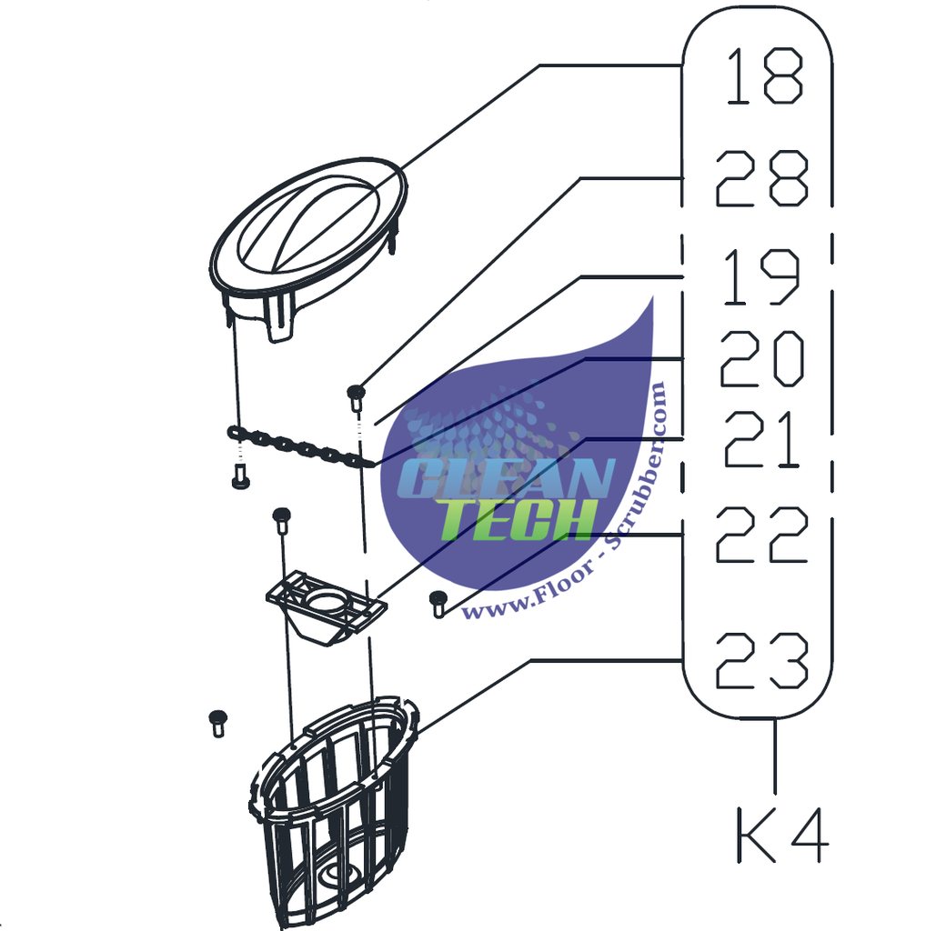VS13732 filter cover kit for clarke ca60