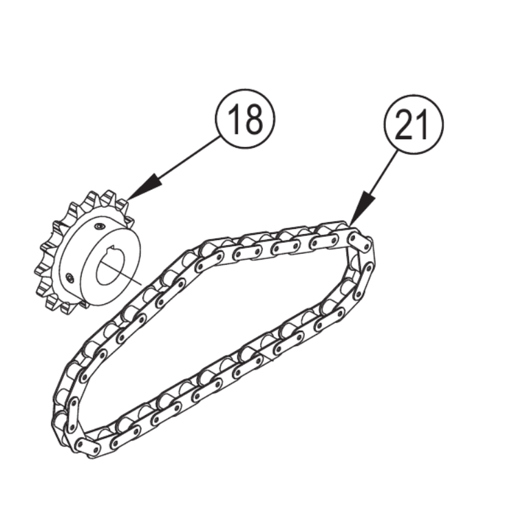 Advance 56104339 Sprocket And Chain Kit (used With 56104498)