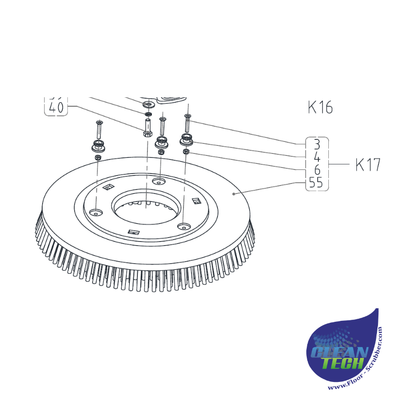 Viper VS15374 Brush Disc Ppl Ø0.7 Black 17IN Kit