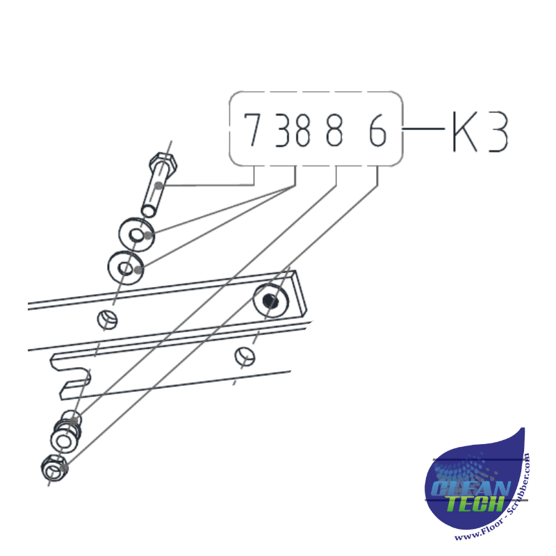 Viper VS15424 Fornt Pedal Brush Lifting Screw Kit