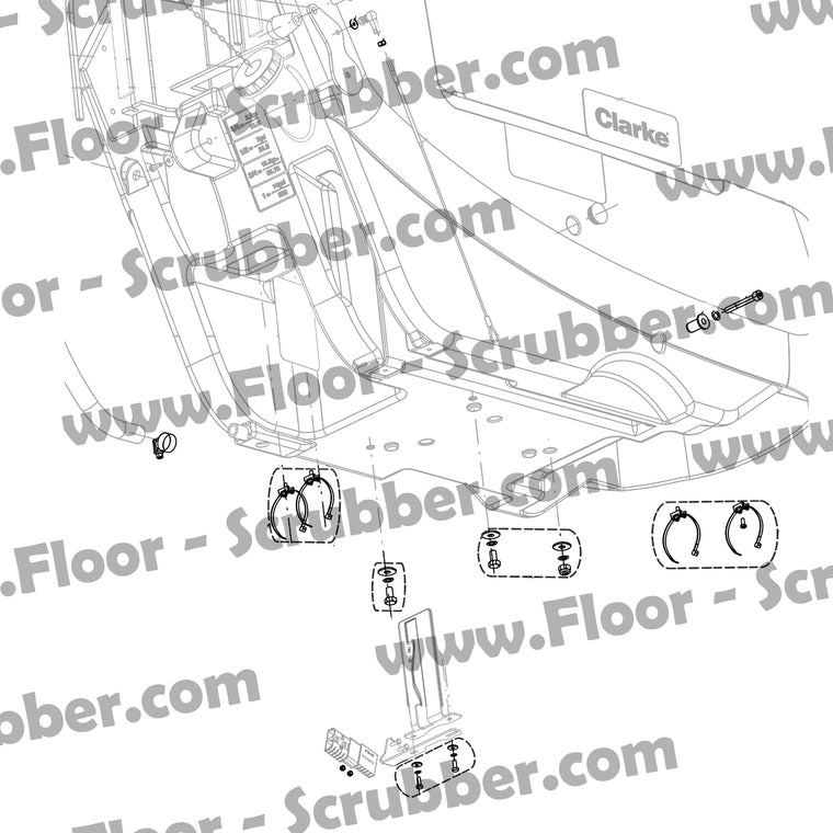clarke compact focus ii solution tank hardware kit 9098265000