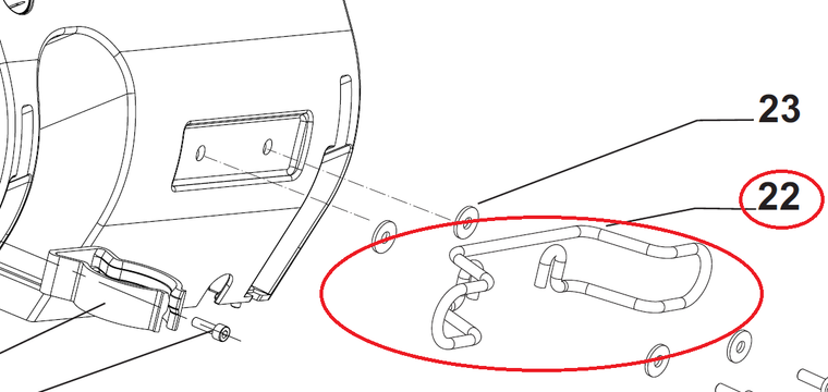 909 5149 000 SUPPORT CABLE Cord wrap for onboard charger