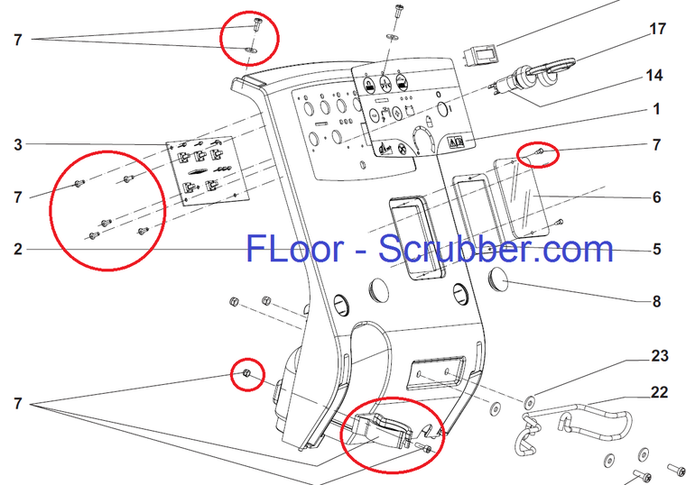 control panel hardware kit for clarke focus ii L20