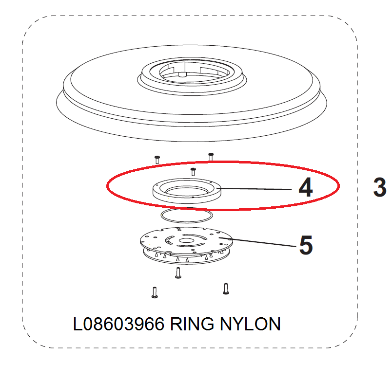 advance clarke L08603966 nylon ring