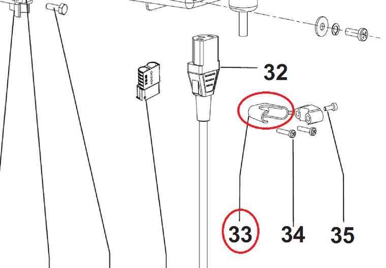 Clarke Advance L08338600 CAP BRACKET CLAMP CABLE