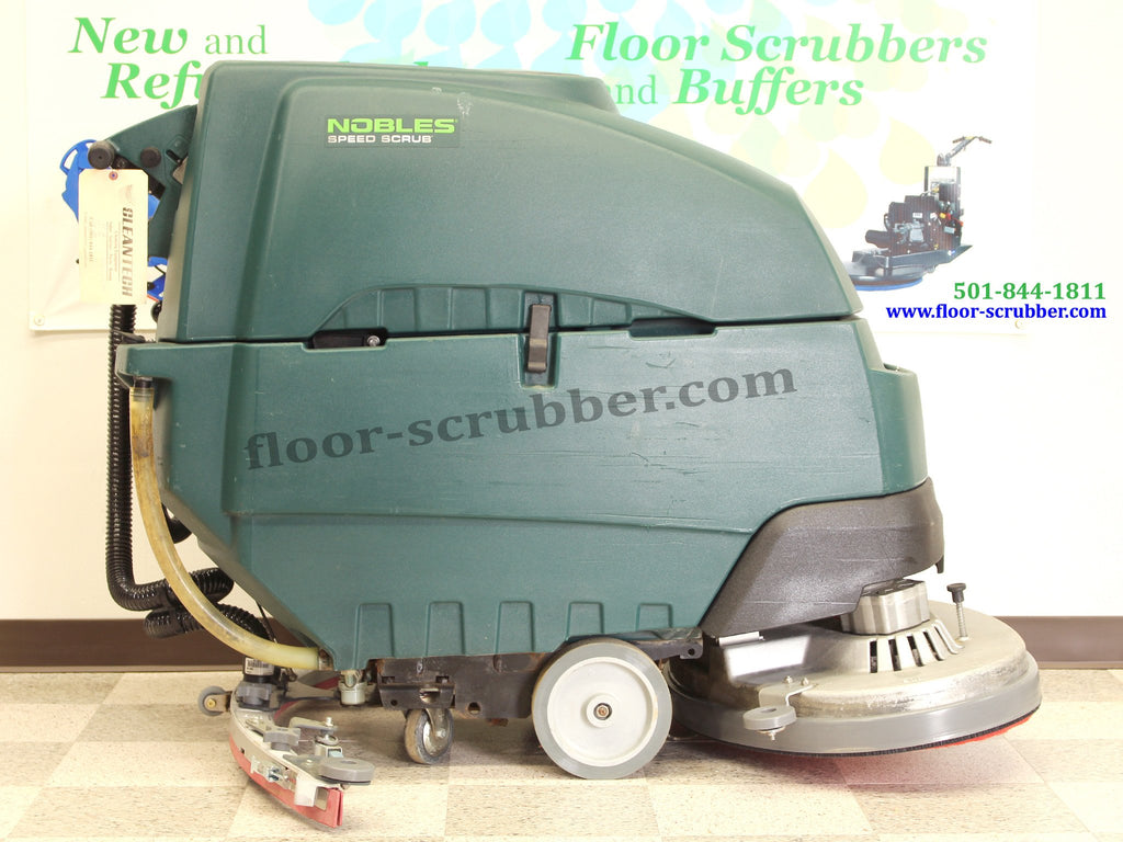 side view of nobles ss5 32" used floor scrubber.  