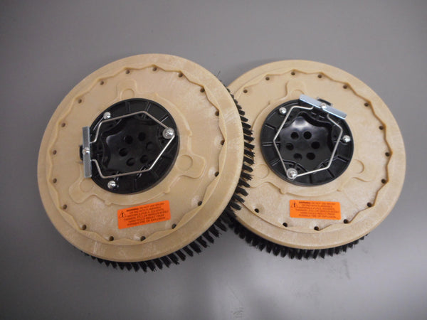 Set (2) Tennant 399244, 1220216  T5 Nobles SS5 16" Floor Scrubber Poly Brushes .028