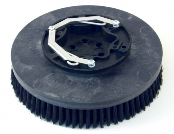 Set (2) Tennant 1025094, 1220203 T5 Nobles SS5 12" Soft Nylon Floor Scrubber Poly Brushes for 24"