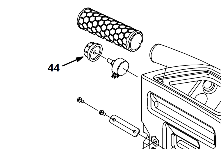 Tennant Nobles 1028037 Knob, 1.25 Dia for Pot Meter SS5 T5e