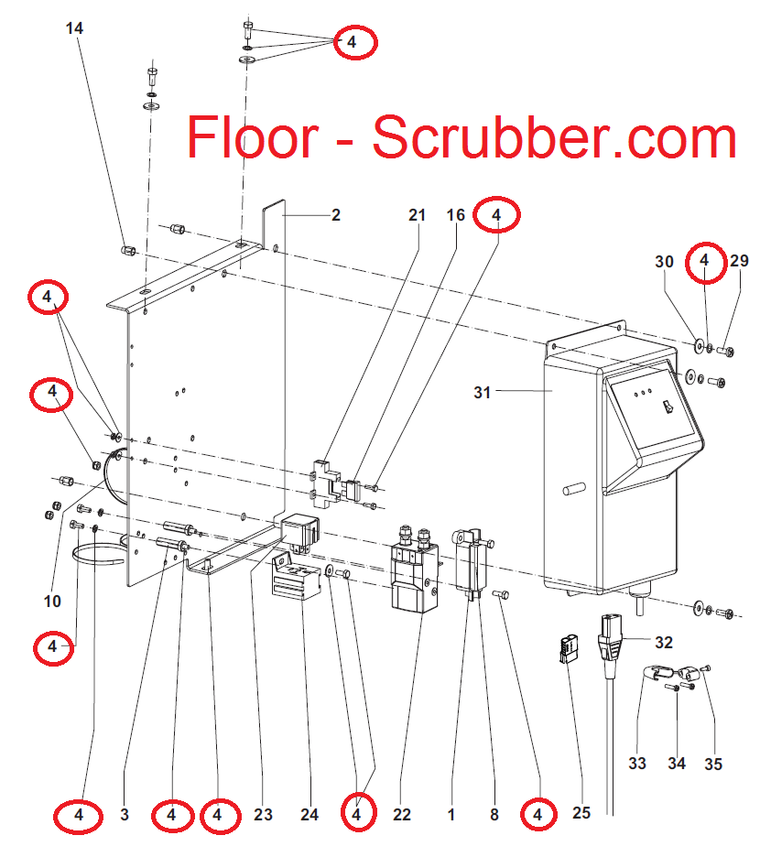 clarke 9098303000 HARDWARE ELECTRIC SYSTEM KIT