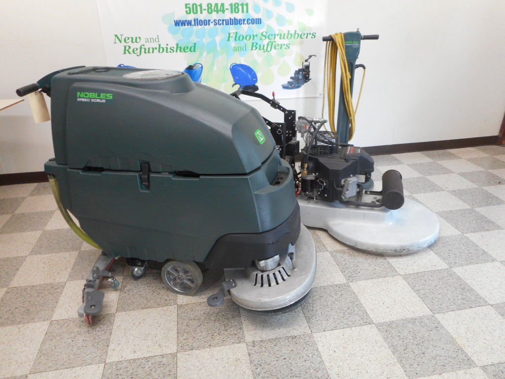 Floor Cleaning Equipment Package  Nobles SS5 32" Floor Scrubber, Betco Propane Buffer, Nobles slow speed
